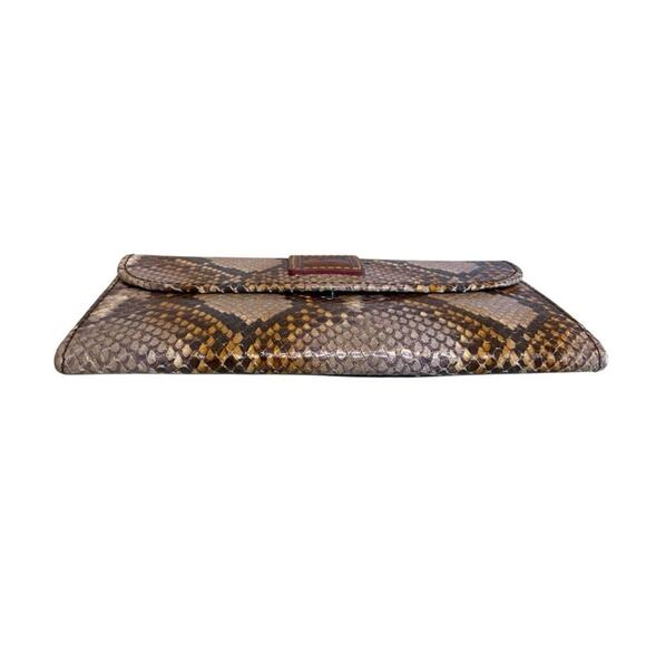 DOONEY & BOURKE Snakeskin Python Leather Envelope Wallet - Picture 3 of 11